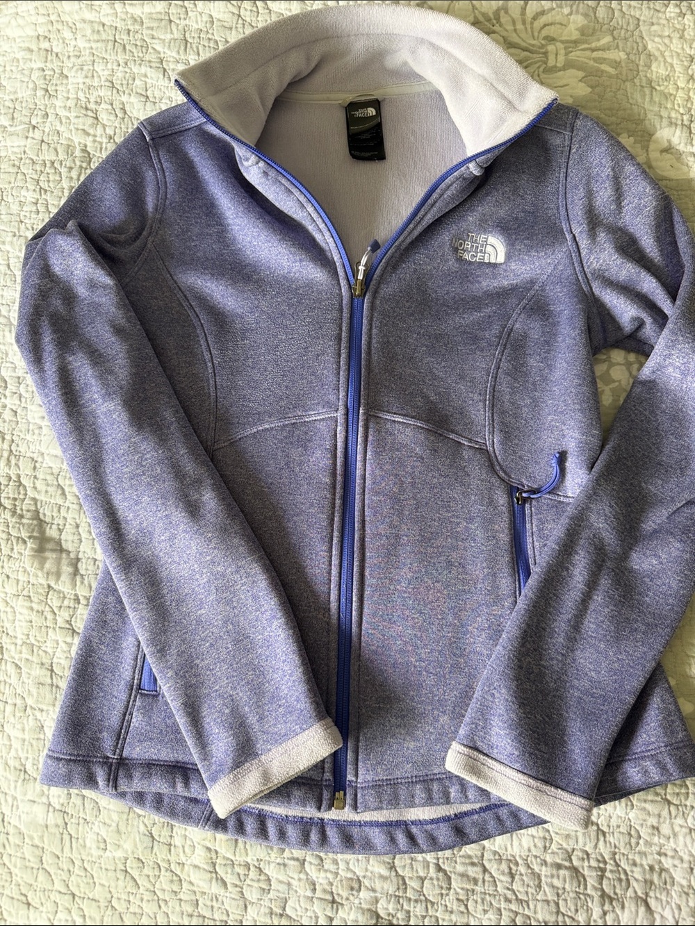The North Face Agave Women’s Full Zip Fleece Jacket. So nice and cozy!